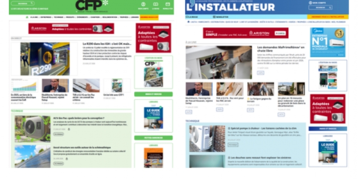 nouveaux sites L'Installateur et revue CFP