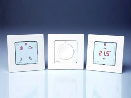 La gamme de thermostats d’ambiance pour plancher chauffant Danfoss IconTM prend l’apparence d’interrupteurs.