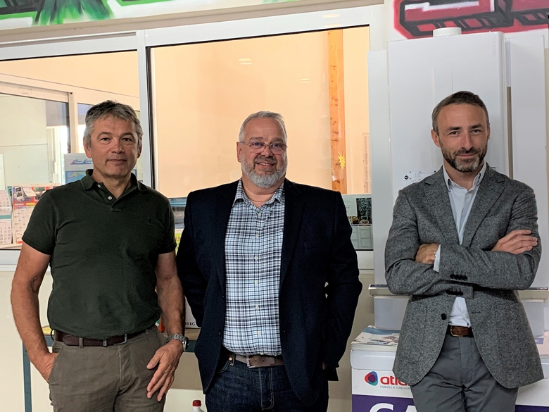 Franck Roeckel, dirigeant de Roclim, Yann Gellens, directeur des opérations chez Proservice, Nicolas Péclard, dirigeant de Comptoir Seine-et-Marnais.