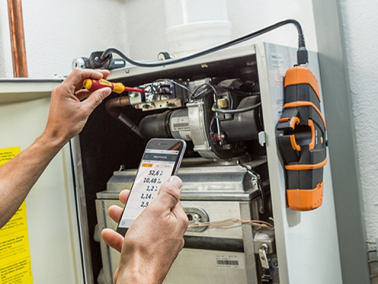 Analyseur de combustion connecté