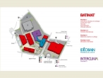 Interclima (hall 3 en mauve) et IdeoBain (halls 2.2 et 2.3 en bleu), au coeur du parc de la porte de Versailles