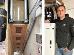 Un silo à granulés dans  l’escalier pour gagner de la place
